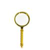 Пластиковая лупа Золотая Высокой четкости Деликатный узор Ручка Стеклянная линза Ручная Брелок Лупа Для просмотра Ювелирных изделий