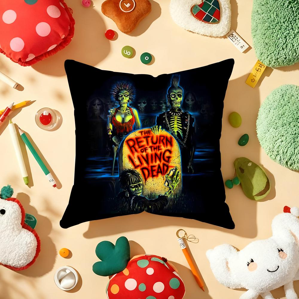 RReturn of the Living Dead Cushion Cover Plush Fabric Soft DoubleSided Printed Sofa Warm Winter Home Gift Pillow Cover