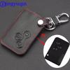 Jingyuqin 3 Buttons Leather Car Key Protection Case Cover For Renault Megane R.S. Scenic 3 Buttons Card Key Case Shell Cover