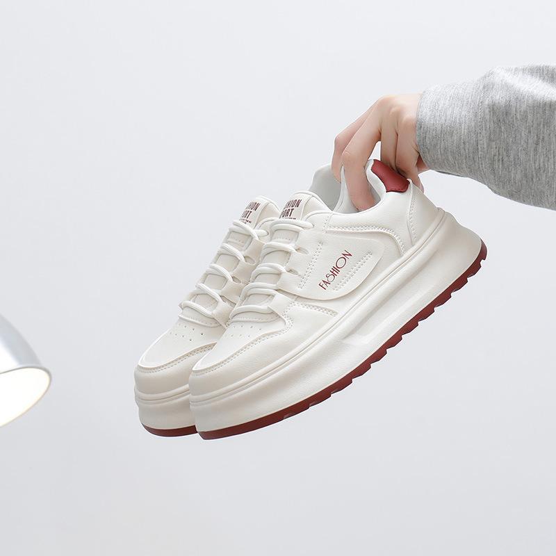 2025 New Spring Popular Casual Shoes High-end Thick-soled White Shoes Women's Versatile Niche Board Shoes Women's XY868