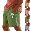 Мужские спортивные хлопковые льняные повседневные свободные шорты Повседневные пижамы с карманами для бега Брюки