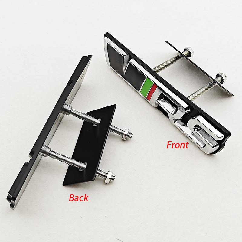 3D Metal RS Logo Emblem Car VRS Letters Front Grille Badge Sticker For Skoda VRS Octavia 1 2 3 Rapid Kodiaq Karoq Fabia Kamiq hkdn85