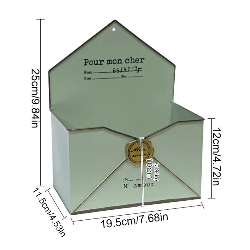 1 шт. конверт стиль сделать старый сад украшение оригинальный горшок классический настенный железный ящик для цветов
