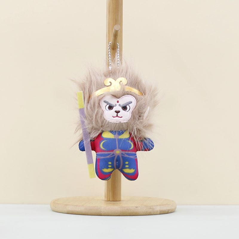 Adorable Cartoon Plush Toy Keychain Featuring Sun Wukong Tang Seng And Pigsy For Kids