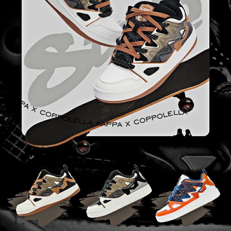 Kappa COPPOlella co branded men's and women's board shoes sports white shoes