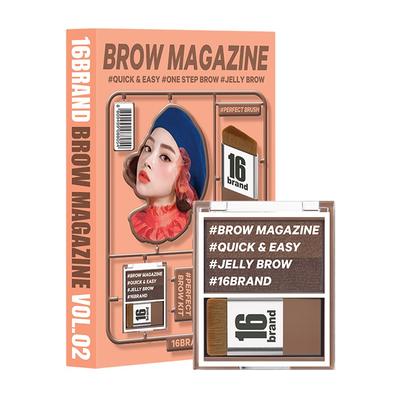 Тени для бровей 16Brand Brow Magazine 3,6 г, оттенок Coco Brown, 1 шт.