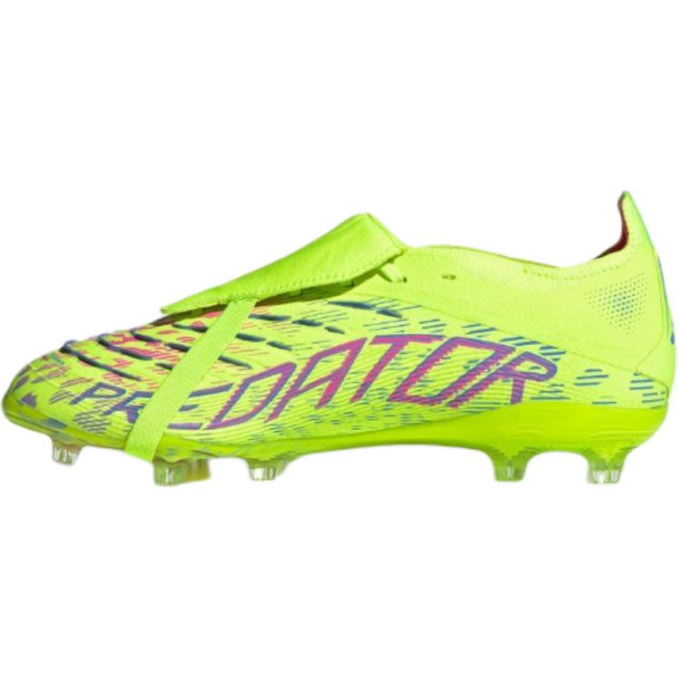 Adidas Predator Elite Ft FG Low Top Kids Soccer Shoes Men Soccer Shoes Bright-Lemon-Yellow Bright-Pink Fusion-Blue IH5078
