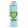 1PC Peace Love Pickles Hand Heart Print 750ml Color Plastic Sports Water Bottle Leakproof Flip Straw Lid Suitable for Sports Office Home Use