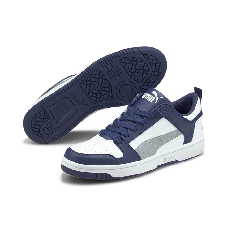 Puma Rebound Layup Lo SL Универсальные низкие кроссовки Кроссовки унисекс Синий Белый 369866-13