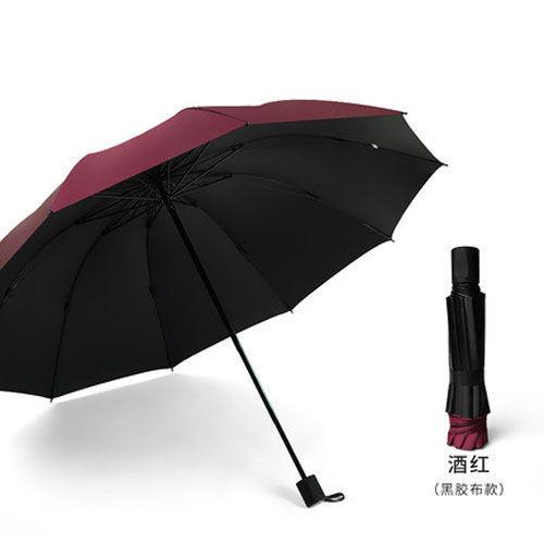 Vinyl sunscreen sun umbrella Ten bone folding business umbrella Printed logo Double parasol