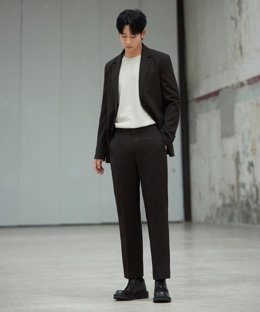 MINDBRIDGE Tapered Two-Tone Elastic Waist Pants - 2Color Mypt6101