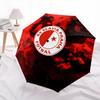 Узор SK Slavia Praha, автоматический складной зонт, портативная и складная конструкция, 8 спиц, рождественский или праздничный подарок.