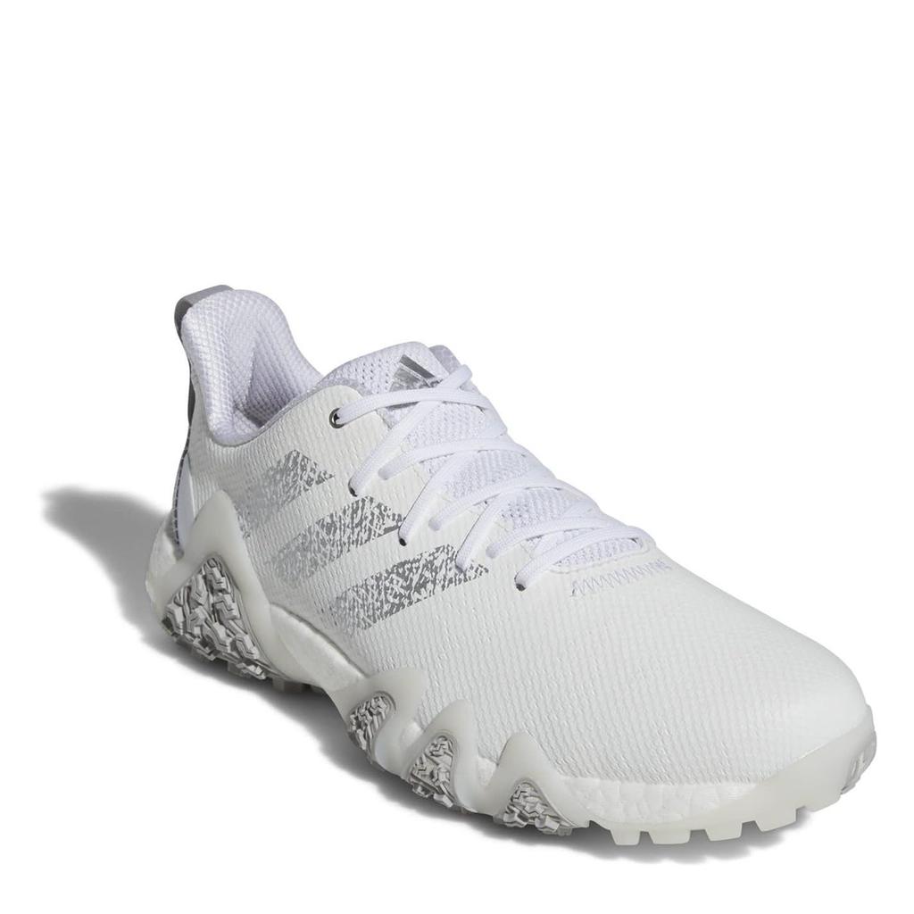 Мужские гольф-ботинки Adidas Code Chaos 22 LVL61, без шипов, GX3932, Белый/Серебристый металлик/Серый Two, Модель 2022 года, Оригинальный японский товар, Размер 30.5