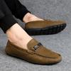 Doudou Shoes Men's, Breathable Casual Leather Shoes, One-pedal Driving Shoes, Soft Leather Soft Sole and Light Men's Shoes
