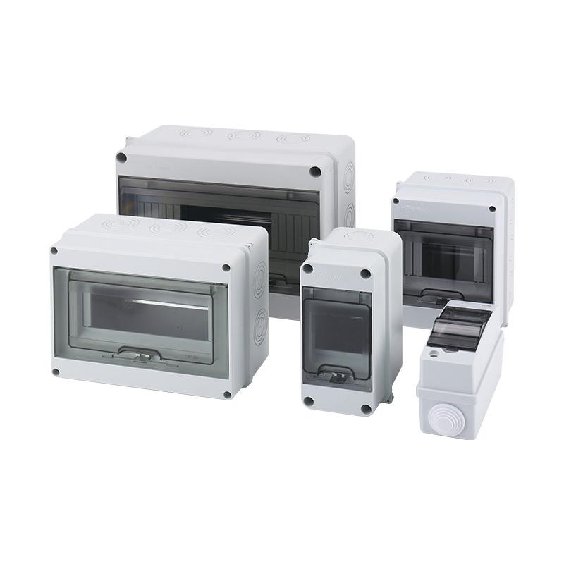 1 Set Pc Plastic Outdoor Electrical Ip65 Waterproof Dustproof Din Rai Distribution Switch Box Ht 2/3/5/8 Way Series Junction Box