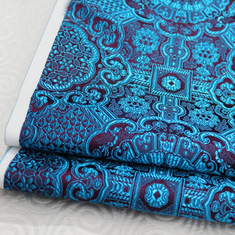 Атлас Шелк Брокат Жаккард Цветочная Ткань Винтажное Платье Костюм Ткань для Рукоделия Одежды Ципао Наволочки Ткань для Шитья DIY