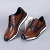 Classic Brand Designer Business Casual Sneaker Shoes for Men Leather Lace-up Basic Outdoor Footwear Daily Flat Oxfords