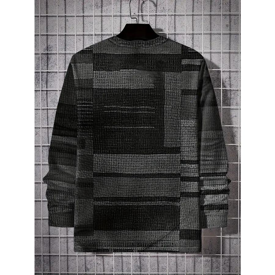 Mens Vibrant Color Block Long Sleeve Comfort Fit T-Shirt - Soft, Breathable, Casual Wear for Summer - Mens Clothing for Relaxed Style