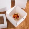 1Pc White Paper Folding Birthday Cake Box Baking Dessert 10/12 Inch Cake Disposable Packaging Gift Box