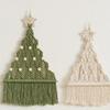 Тканое Рождественское Дерево Макраме Гобелен Эстетическое Искусство Настенный Подвесной Кулон Кисточка Декоративный Хлопковый Веревочный Гобелен Гостиная