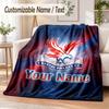 Custom Text Flannel Blanket Crystal Palace Print Warm Cozy Blanket Home Sofa Bedding