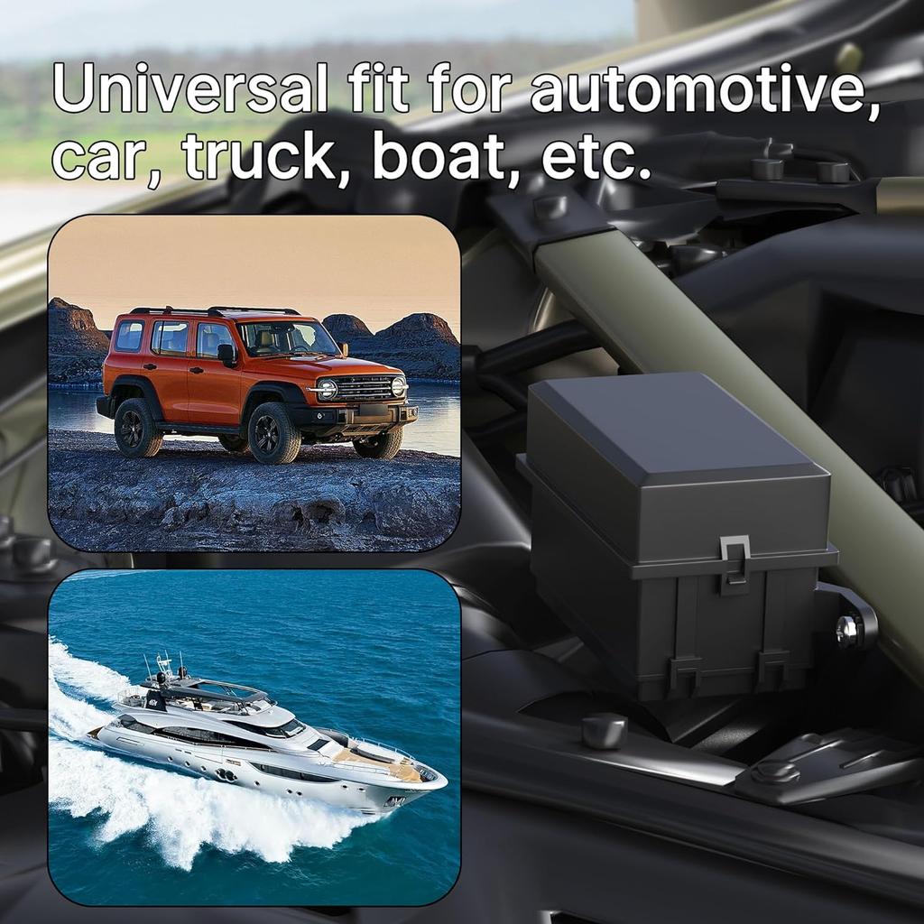 12 В релейный блок, 6-позиционный релейный предохранительный блок 12 AWG с предварительной проводкой, водонепроницаемый релейный блок с 6 слотами ATC/ATO, блок предохранителей и реле для автомобиля, морской