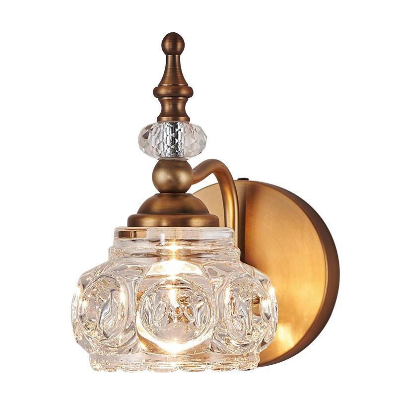 Зеркало для ванной комнаты, передний светильник, стеклянный абажур в американском стиле, ретро, ​​прикроватный настенный светильник, зеркальный светильник для ванной комнаты