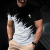 Fashion Striped 3D Printed T-Shirt Clothing 2025 Casual Men's Tops Simple Casual Men's Short Sleeve T-shirts New O-neck T Shirt