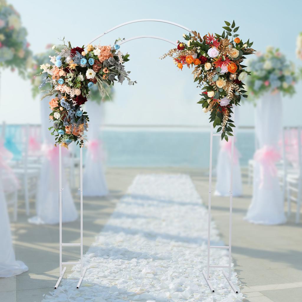 7,2-футовая свадебная арка-подставка с основанием из воздушных шаров белого/золотого цвета для заднего фона, декор для свадебной вечеринки