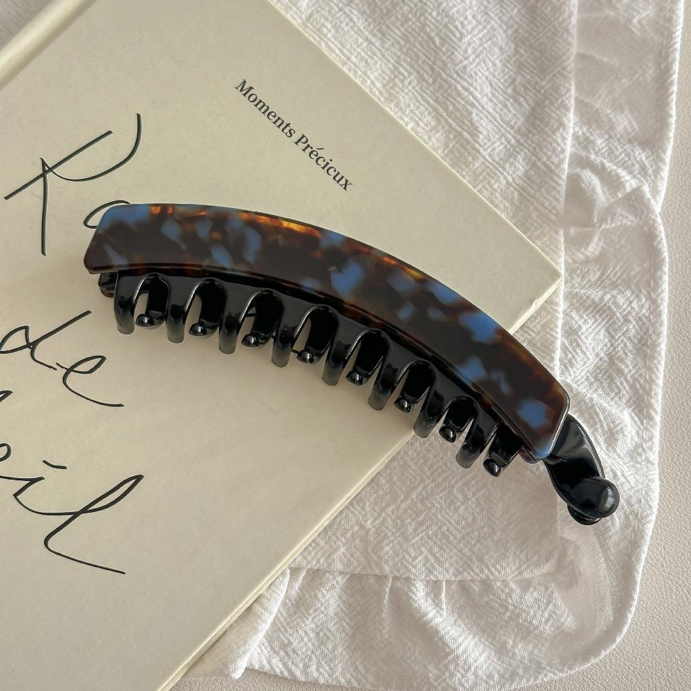 Geometric Acetate Banana Clip Acetic Acid Vertical Clip Leopard Print Hair Clip Female