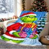 The Grinch Pattern Blanket for Home Decoration, Bed, Sofa, Car Travel, Camping, Suitable for All Seasons, Birthday Christmas Gift