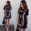 Summer Fashion Women Printed Shortsleeve Long Tshirt With Casual Round Neck For Comfortable Wear