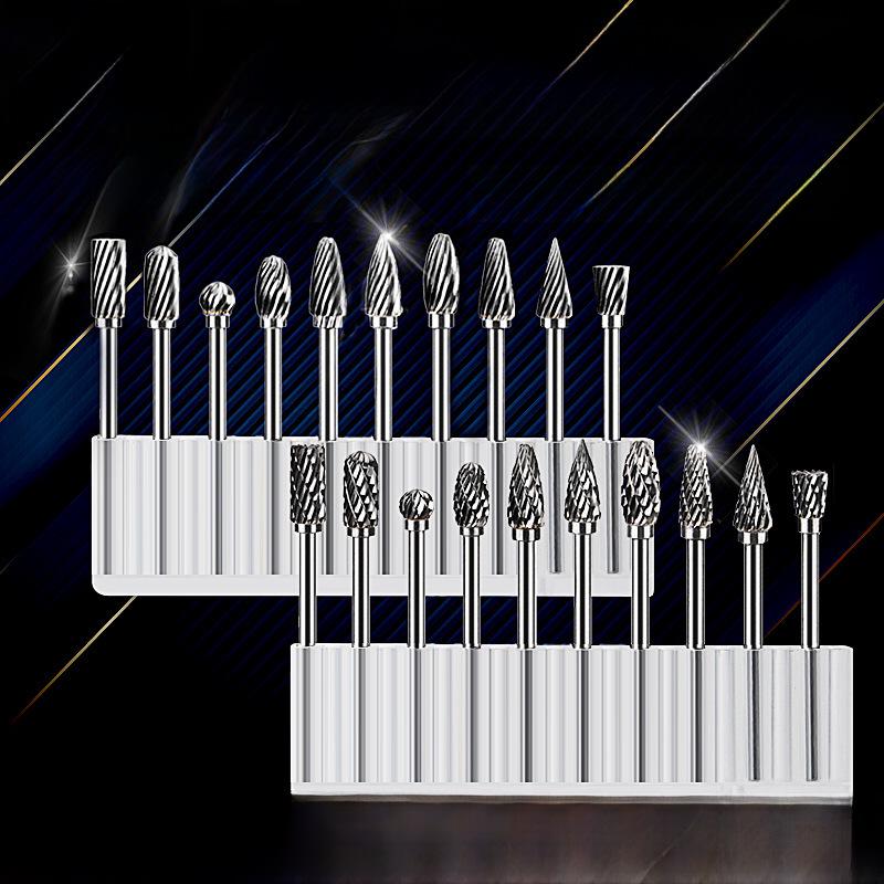 Фреза-напильник из карбида вольфрама 3x5 мм для обработки металла и дерева с одинарной/двойной канавкой