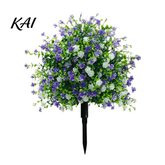 Decorative Faux Camellia Plant Artificial Potted Tree with Ground Stakes, UV Resistant Outdoor Topiary All Season Plants Fake Plants, Lifelike Shrubs