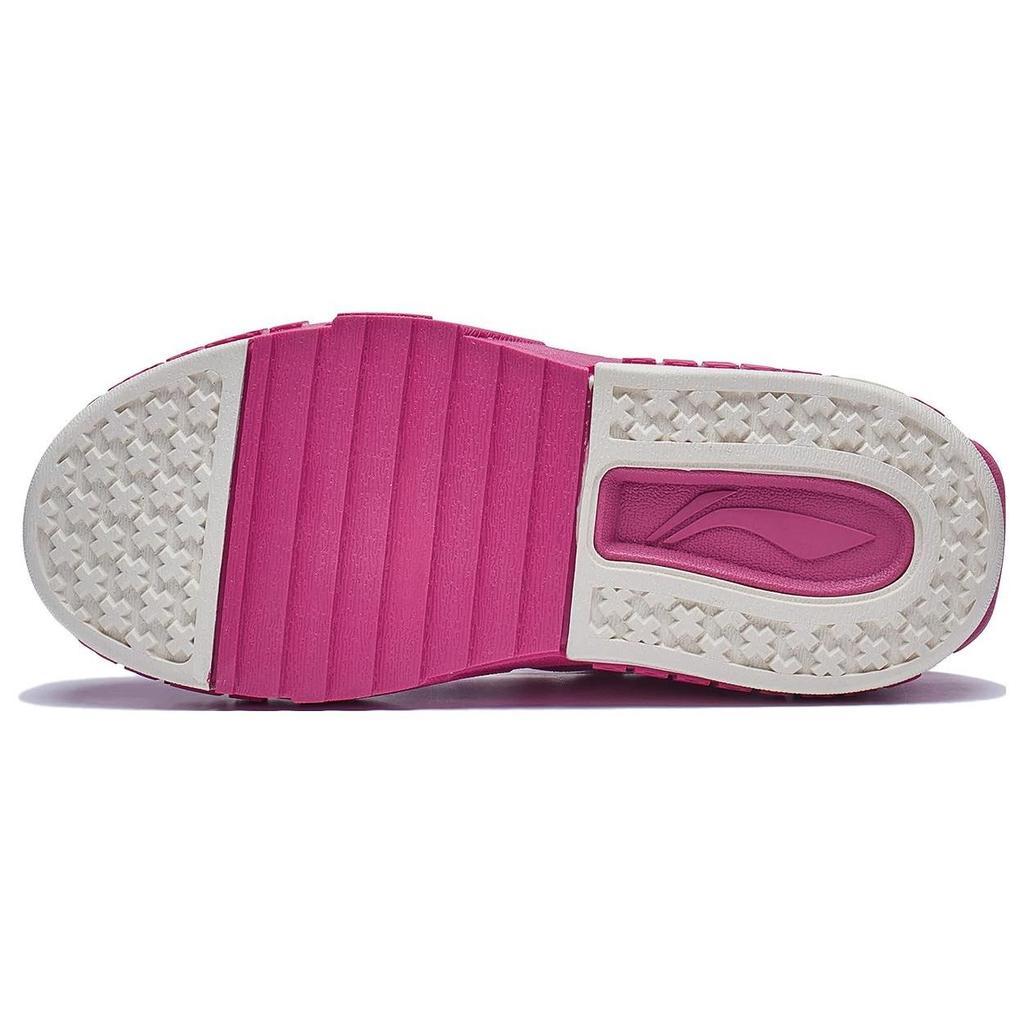 Li Ning Disney Strawberry Bear X 001 Unblock Classic Cushioning Breathable Warm Low-Tooth Casual Shoes Women sneakers Pink AGCT218-5