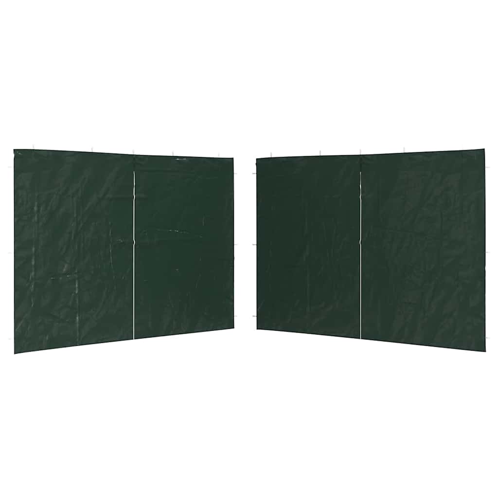 Party Tent Side Walls 2 Pieces Zipper PE Green