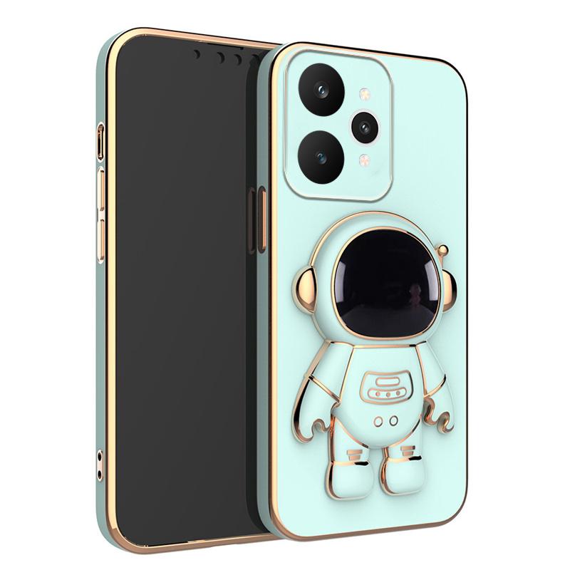 For Realme 15 Pro Case Shining Astronaut Spaceman Bracket Holder Design soft plating For Realme 15 Pro Plus Back cover