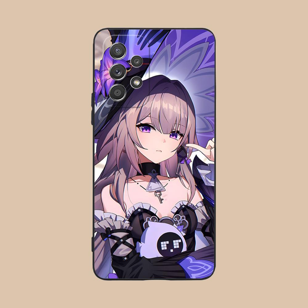 HSR Herta Матовый ТПУ Чехол для Мобильного Телефона для Samsung Galaxy M55 54 42 35 34 33 32 23 22 15 14 13 12 F55 5G Цветной Чехол