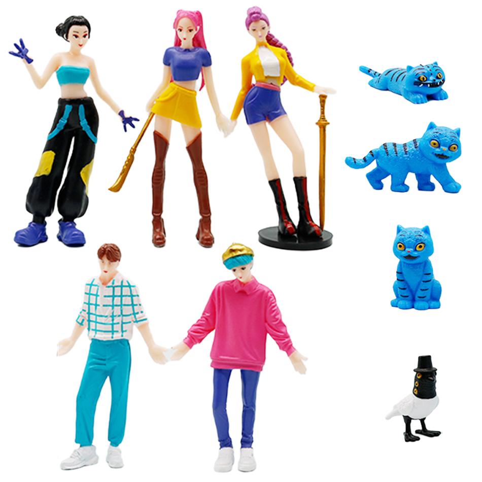 5pcs/Set Action Figure 9pcs/Set Toy Derpys Tiger Rumi Mira Zoey Sussy Figurine Doll For Fans Gift