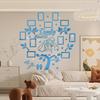 Wedding Couple Acrylic Family Photo Tree Wall Stickers for Living Room DIY Photo Frame Decal Art Tree Home Decorative 125x120cm