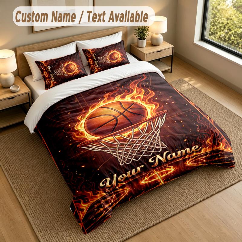 Decorative Artwork Theme Personalized 3Pcs Bedding Set Custom Text & Name 1 Sheet 2 Pillowcases Household Bedding 1pc