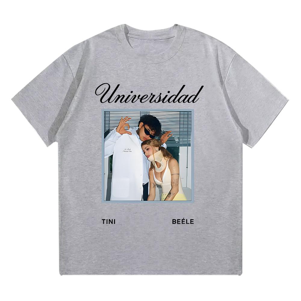 Tini Stoessel Universidad T-shirt Tini Stoessel Merch 2025 Men Women Cotton Clothes Summer Fashion Hip Hop Tshirt Crewneck Short Sleeve Tee Top