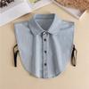Fashion White Fake Collar Women Detachable Collars Black Woman False Collar Lace Removable Half Shirts Tie Top Collars Decor