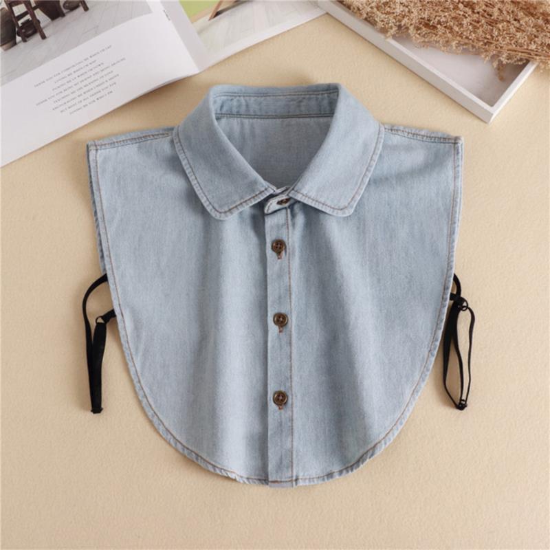 Fashion White Fake Collar Women Detachable Collars Black Woman False Collar Lace Removable Half Shirts Tie Top Collars Decor