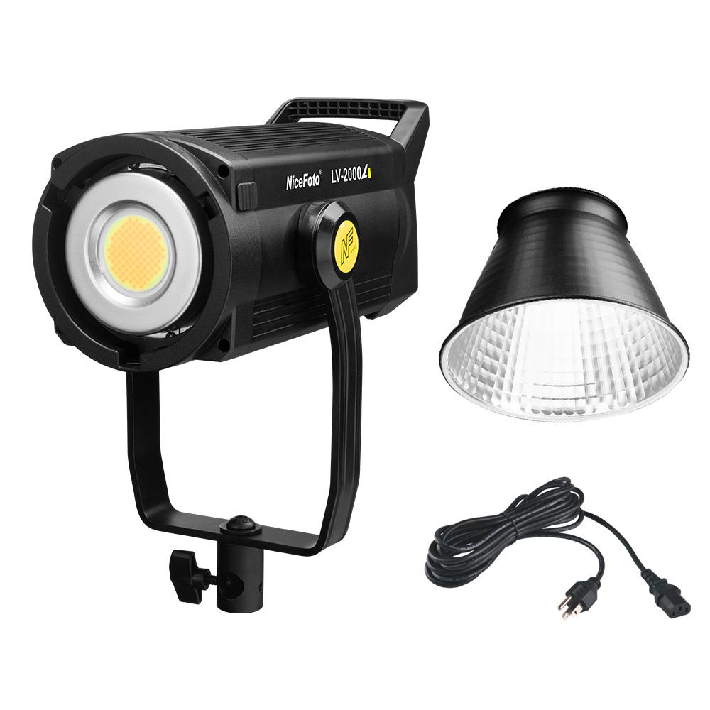 NiceFoto LV-2000A Двухцветный светодиодный светильник для видеосъемки, 200 Вт, высокая мощность для фотосъемки, 2700K-6500K, с регулируемой яркостью