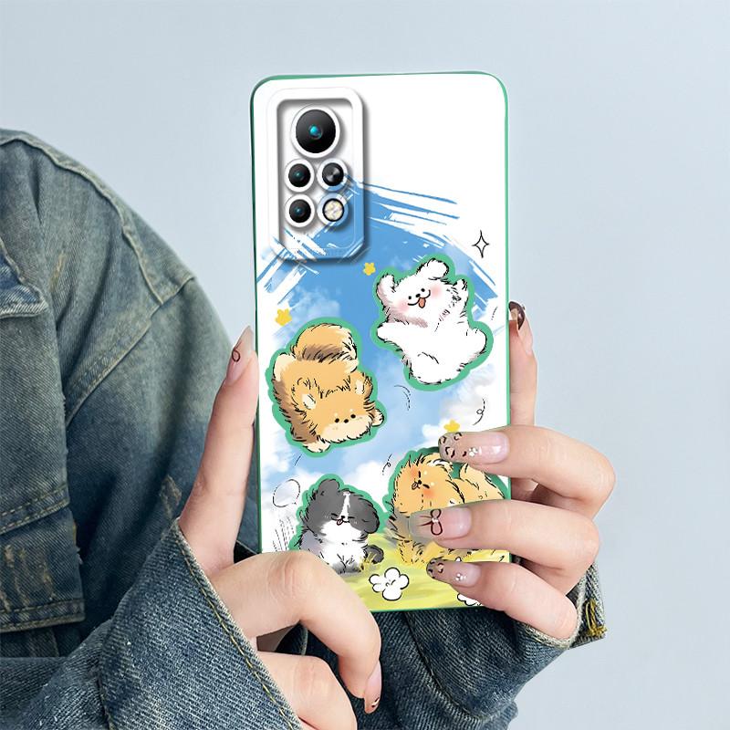 For Infinix Note 11 Pro X697 / Note 11s X698 Phone Case Cover Silicone Sweet Painted Shell Cartoon Funda Printed Casing Coque