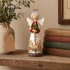 Artistic Home Decor Vintage Floral Figurine Ornament, Hand Carved Flower Angel Statue, Decorative Handcrafted Piece Table Decoration for Living