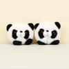 Cute Panda Plush Keychain Charming Couple Bag Ornament Short Plush Toy Gift