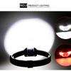 8 Modes Handfress Motion Sensor Powerful LED Headlight Headlamp Head Lamp COB Flashlight Torch Head Light For Camping, Fishing
