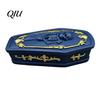 Decorative Trinket Container Gothic Skull Casket Jewelry Box, Resin Spooky Storage Figurine for Retro Display Case Rings, Halloween Dark Tabletop